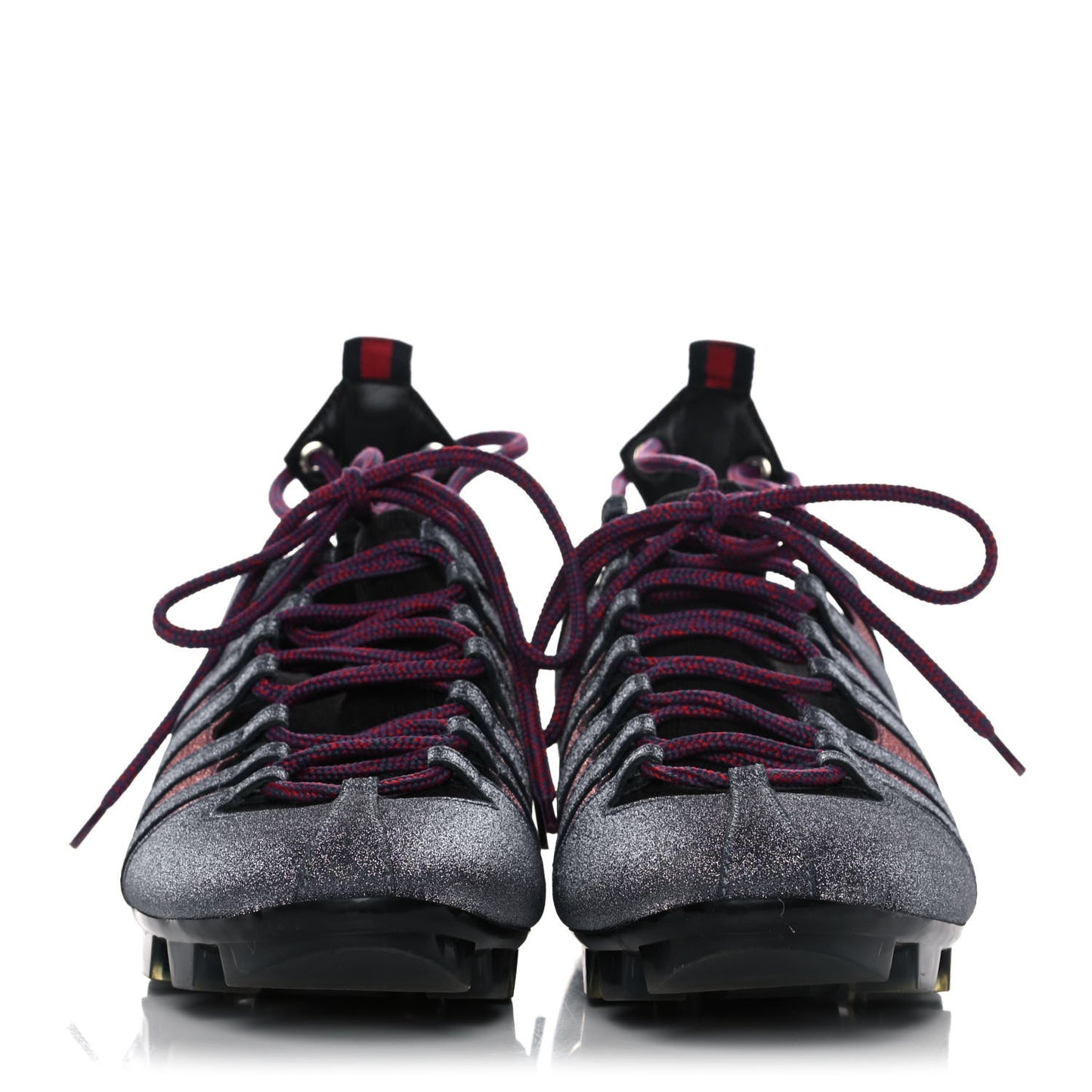Nappa Sparkle Feline Web Titan Lace Up Sneakers 8.5 Caspian Rosso