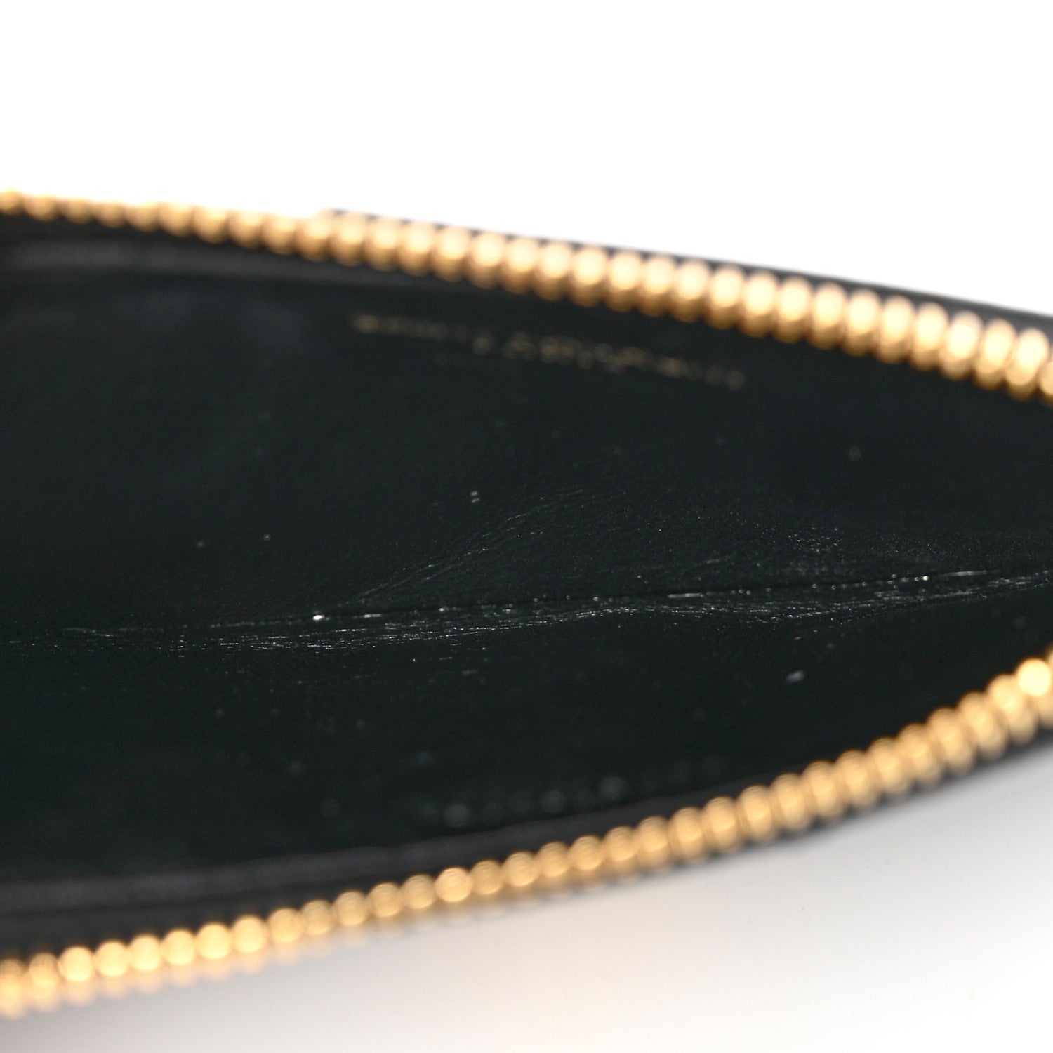 Saint Laurent Grain De Poudre Matelasse Chevron Monogram Fragments Zippered Card Case Black 5 of 7
