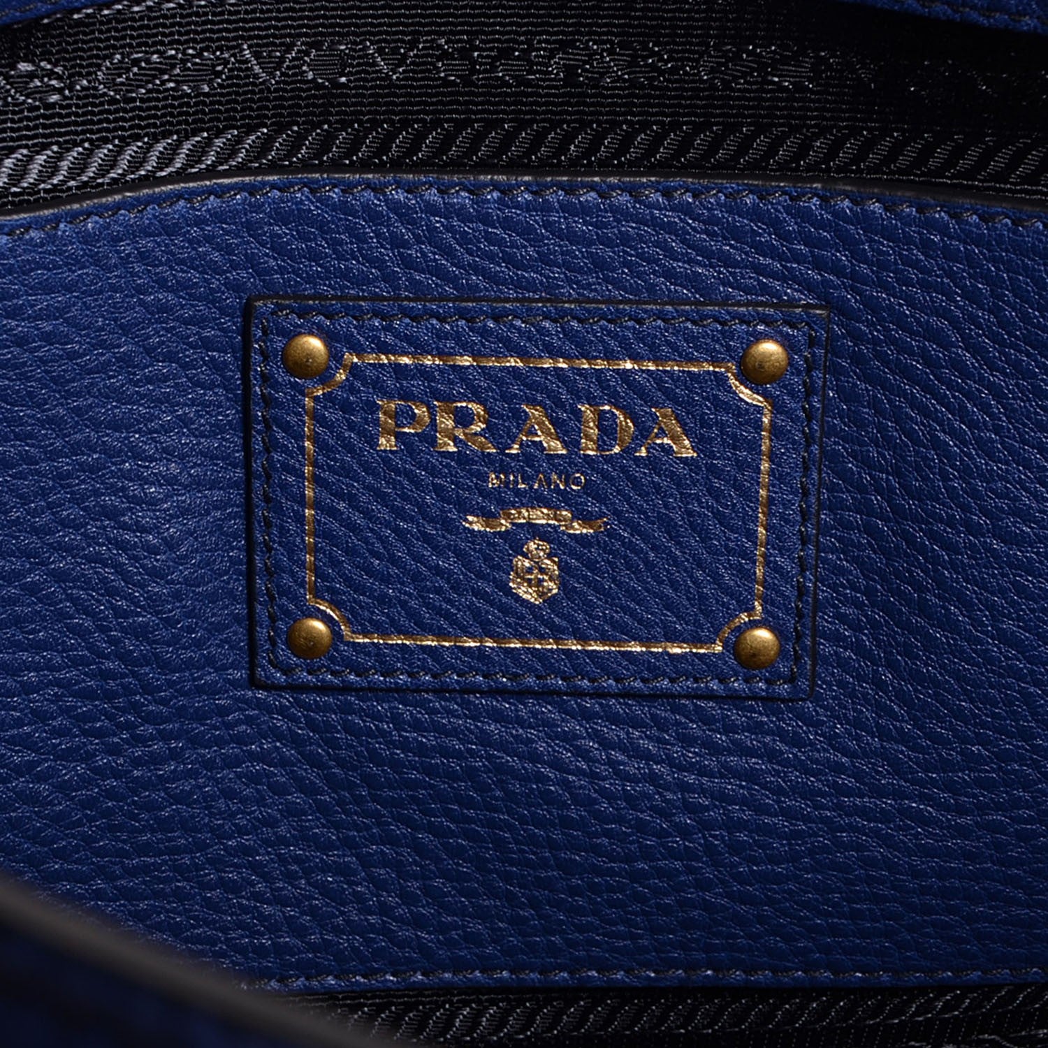 Prada Vitello Daino Medium Satchel Inchiostro 6 of 9