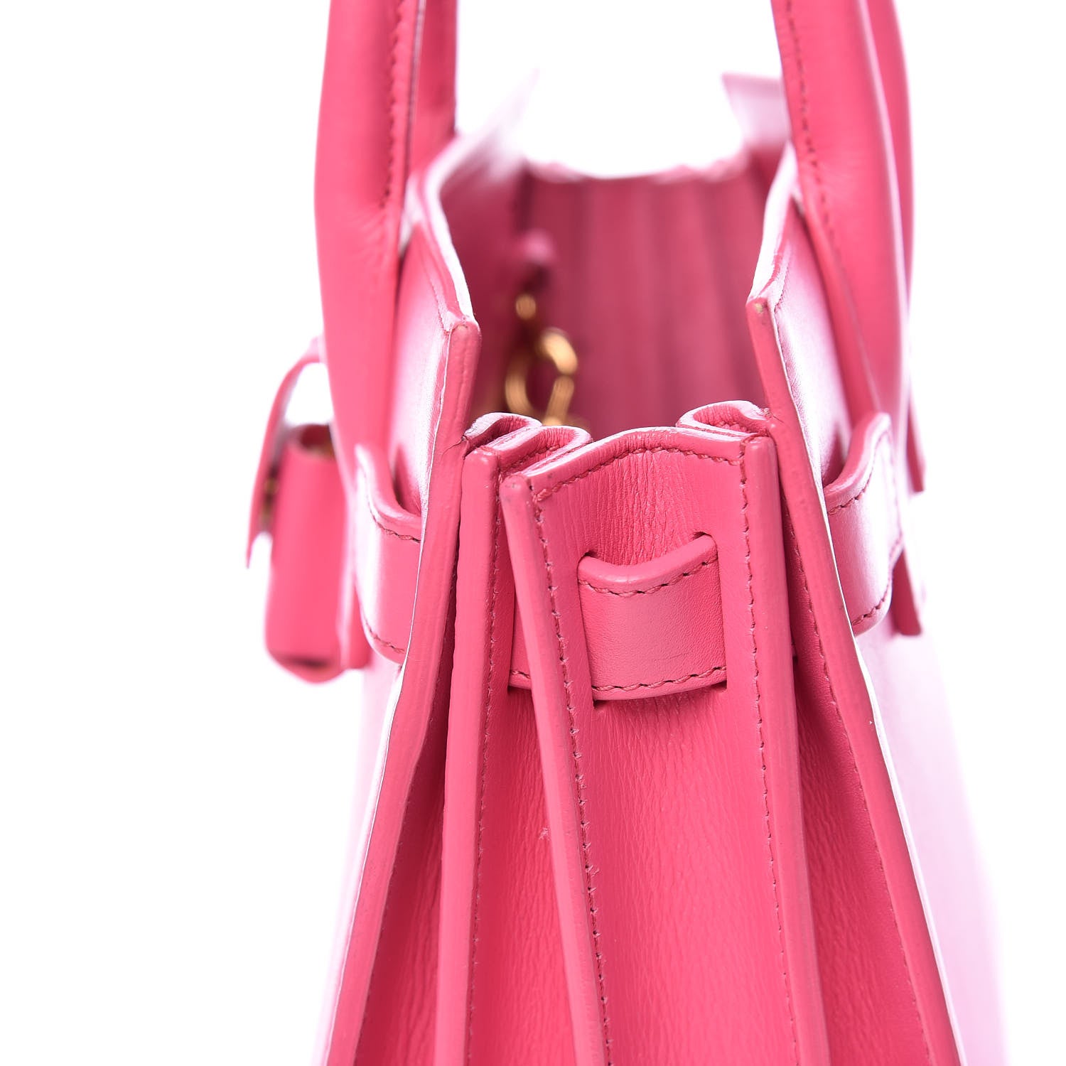Saint Laurent Calfskin Nano Sac De Jour Lipstick Fuchsia 11 of 22