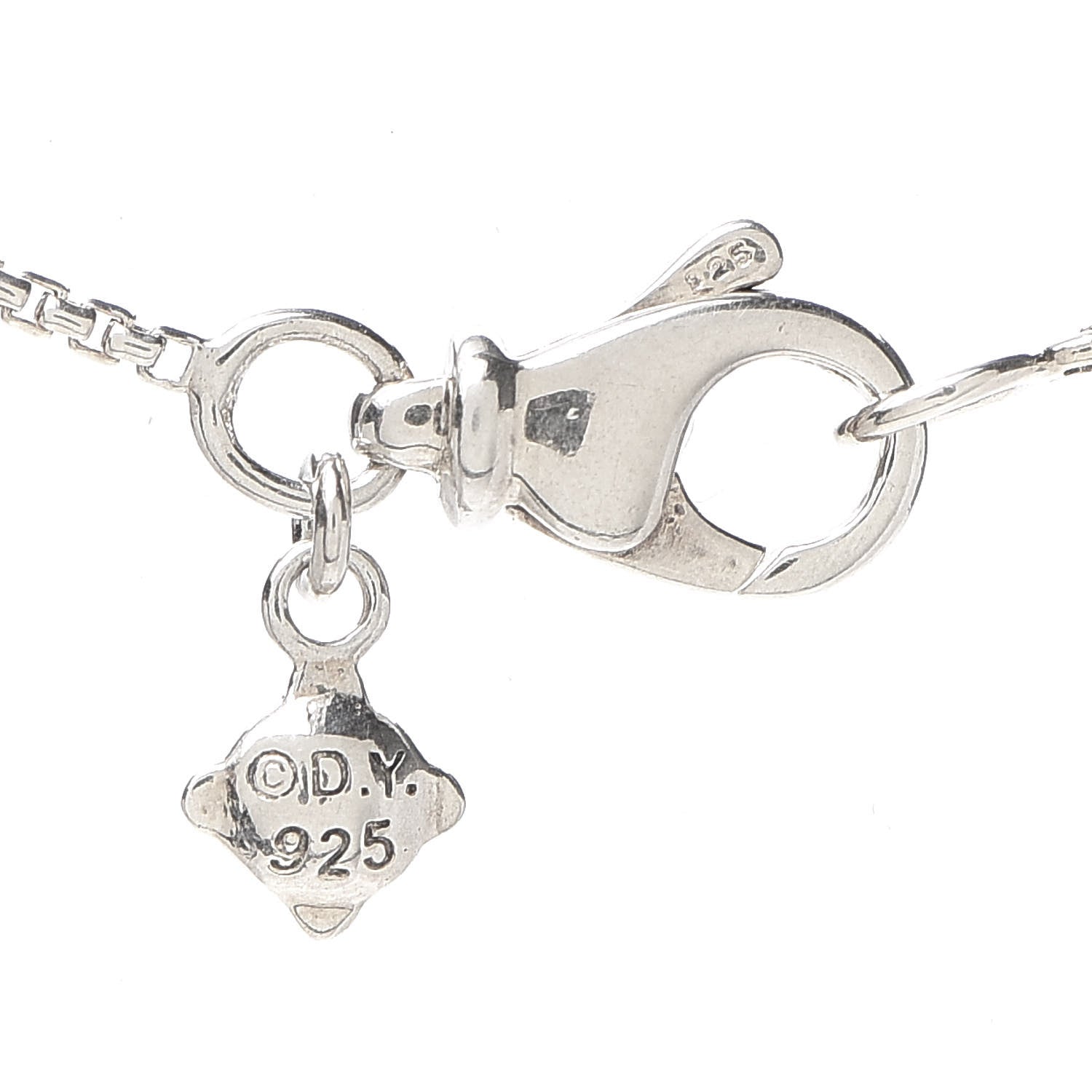 David Yurman Sterling Silver Diamond Petite Pave Heart Necklace 5 of 5