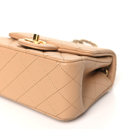 Chanel Lambskin Quilted Mini Pearl Crush Flap Beige 10 of 11