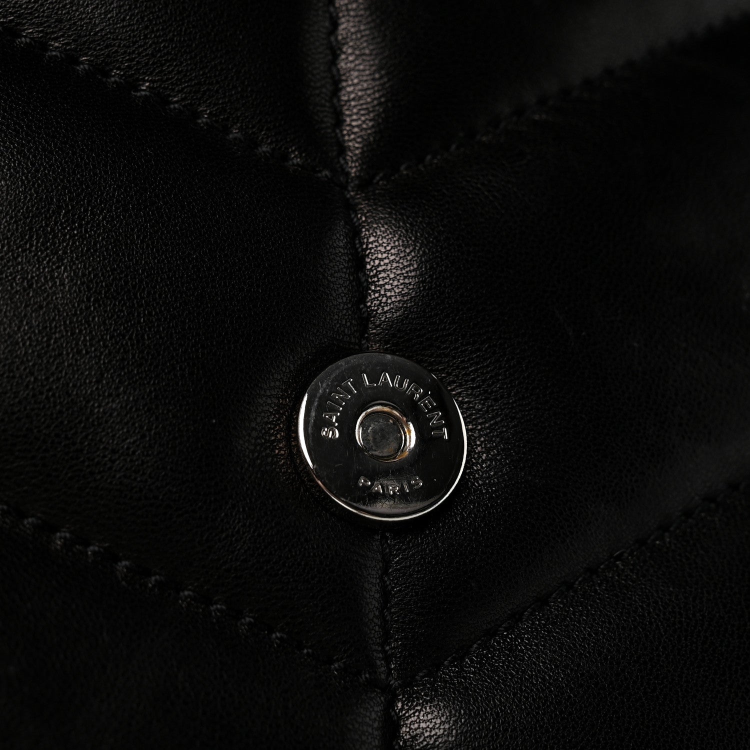 Saint Laurent Lambskin Quilted Toy Loulou Puffer Monogram Chain Satchel Black 10 of 13