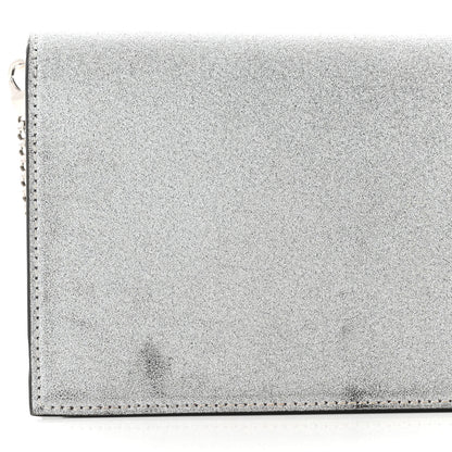 Christian Louboutin Glitter Calfskin Loubi54 Crossbody Clutch Silver 13 of 13
