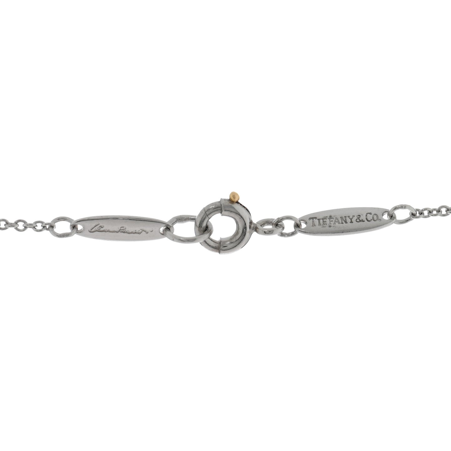 Platinum Diamond 22mm Elsa Peretti Open Heart Pave Pendant Necklace