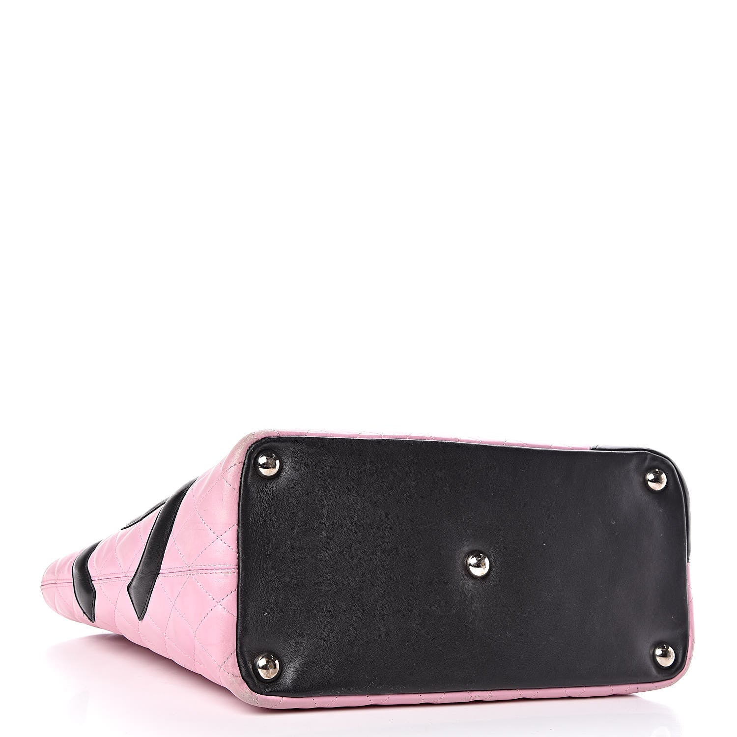 Chanel Calfskin Quilted Large Cambon Tote Pink Black 4 of 13