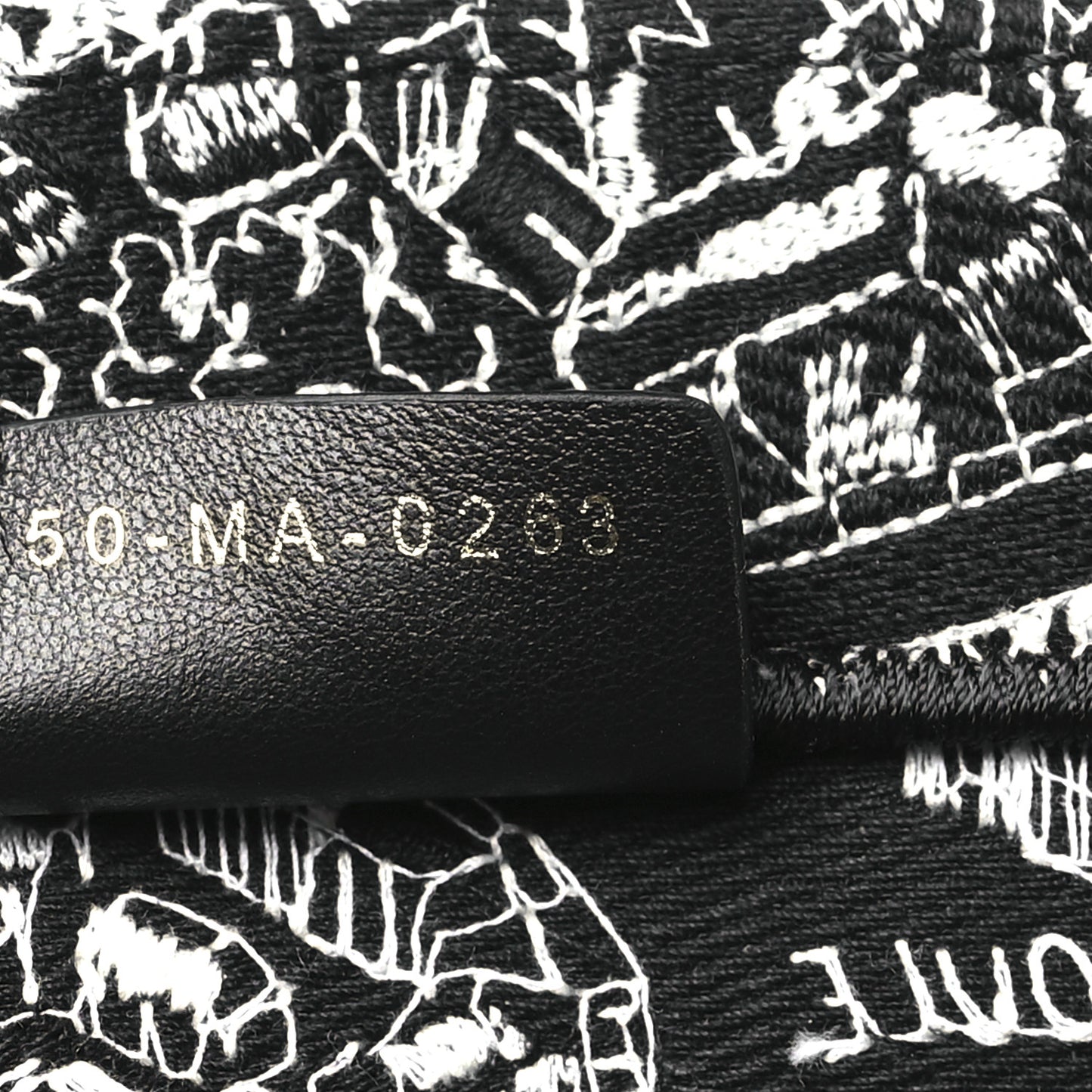 Canvas Embroidered Medium Plan De Paris Book Tote Black White