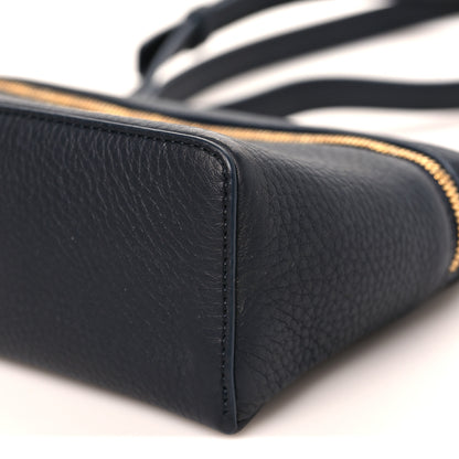 Loro Piana Grained Calfskin L19 Extra Pocket Pouch Navy Blue 9 of 9