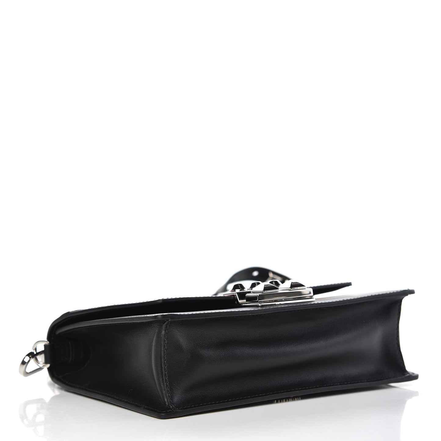 City Calfskin Saffiano Racing Logo Elektra Shoulder Bag Fuxia Black