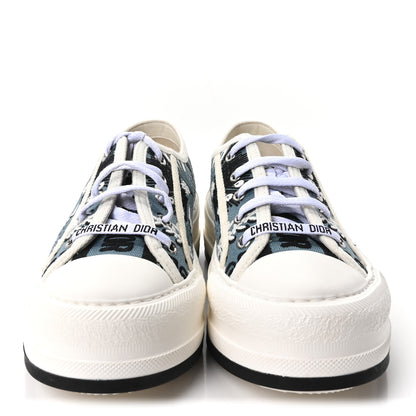 Christian Dior Cotton Butterfly Bandana Embroidered Walk'N'Dior Low Top Sneakers 35.5 Deep Blue 3 of 10