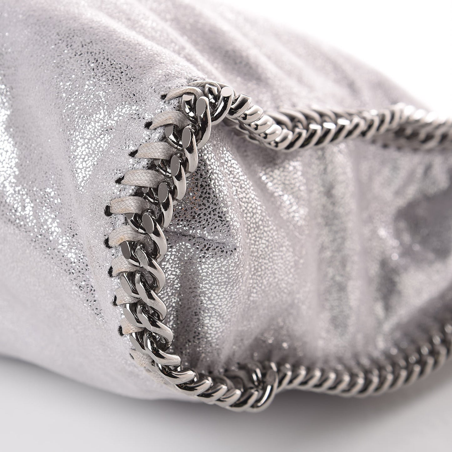 Shaggy Deer Falabella Fold Over Tote Grey