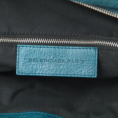 Balenciaga Agneau Classic Silver Hardware S Squash Boston Bleu Mineral 6 of 19