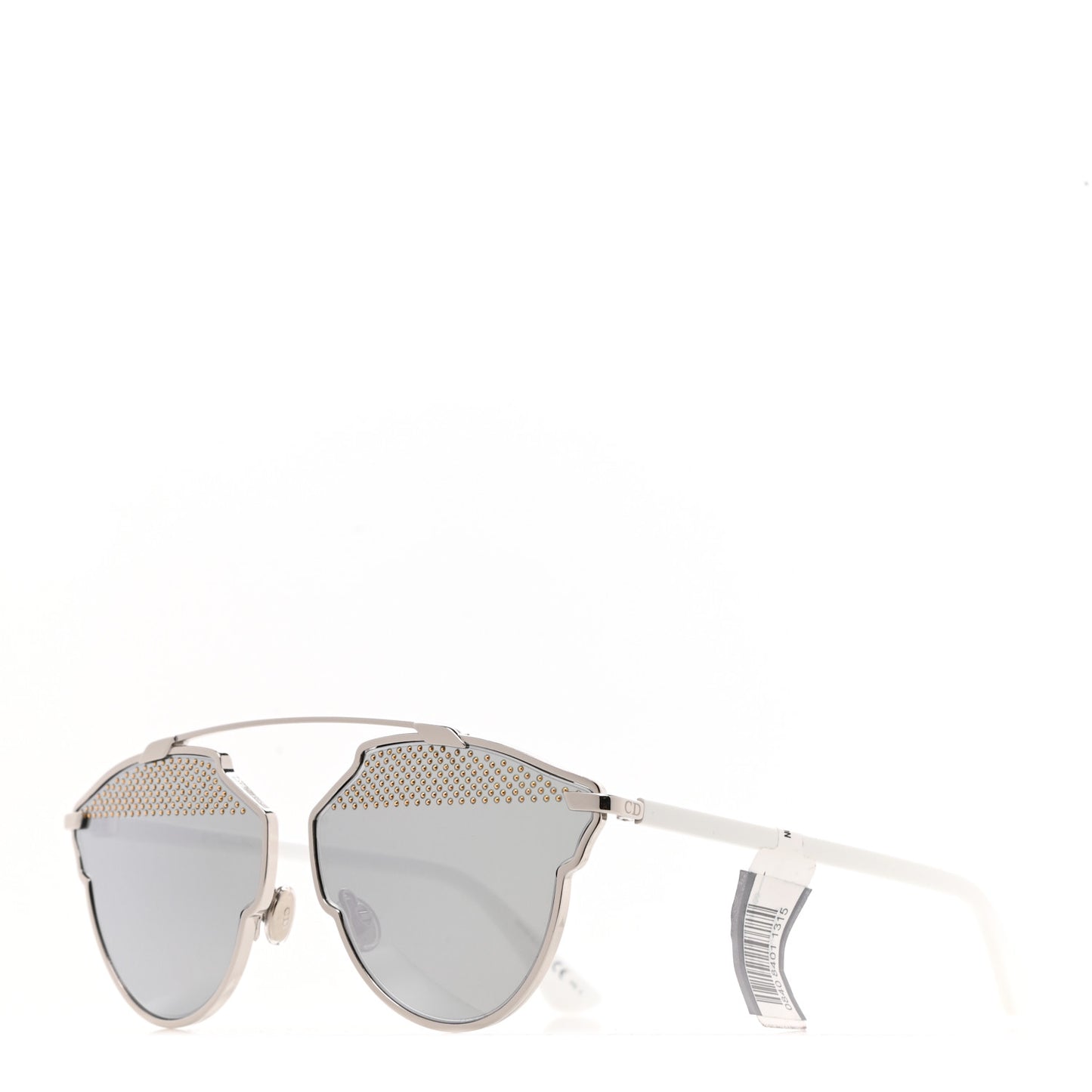 Studded So Real Sunglasses Silver White