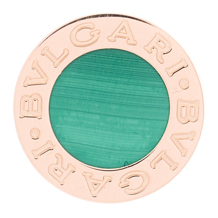 Bulgari 18K Rose Gold Malachite BVLGARI BVLGARI Single Stud Earring 1 of 4