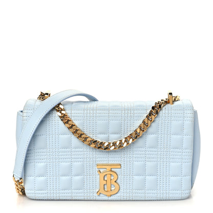 Burberry Lambskin Quilted Small Lola Bag Pale Blue 1 of 12