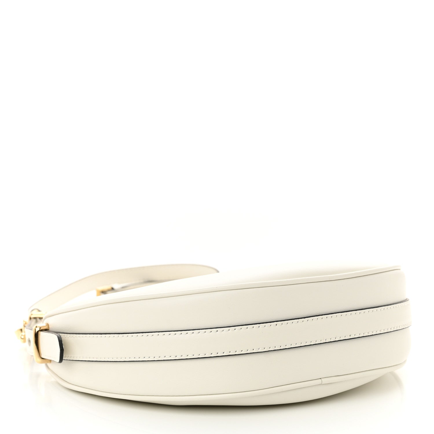 Prada Soft Calfskin Arque Shoulder Bag White 4 of 10