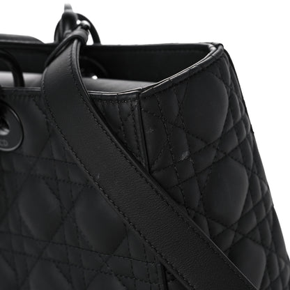 Christian Dior Ultra Matte Calfskin Cannage Large Lady Dior Black 13 of 14