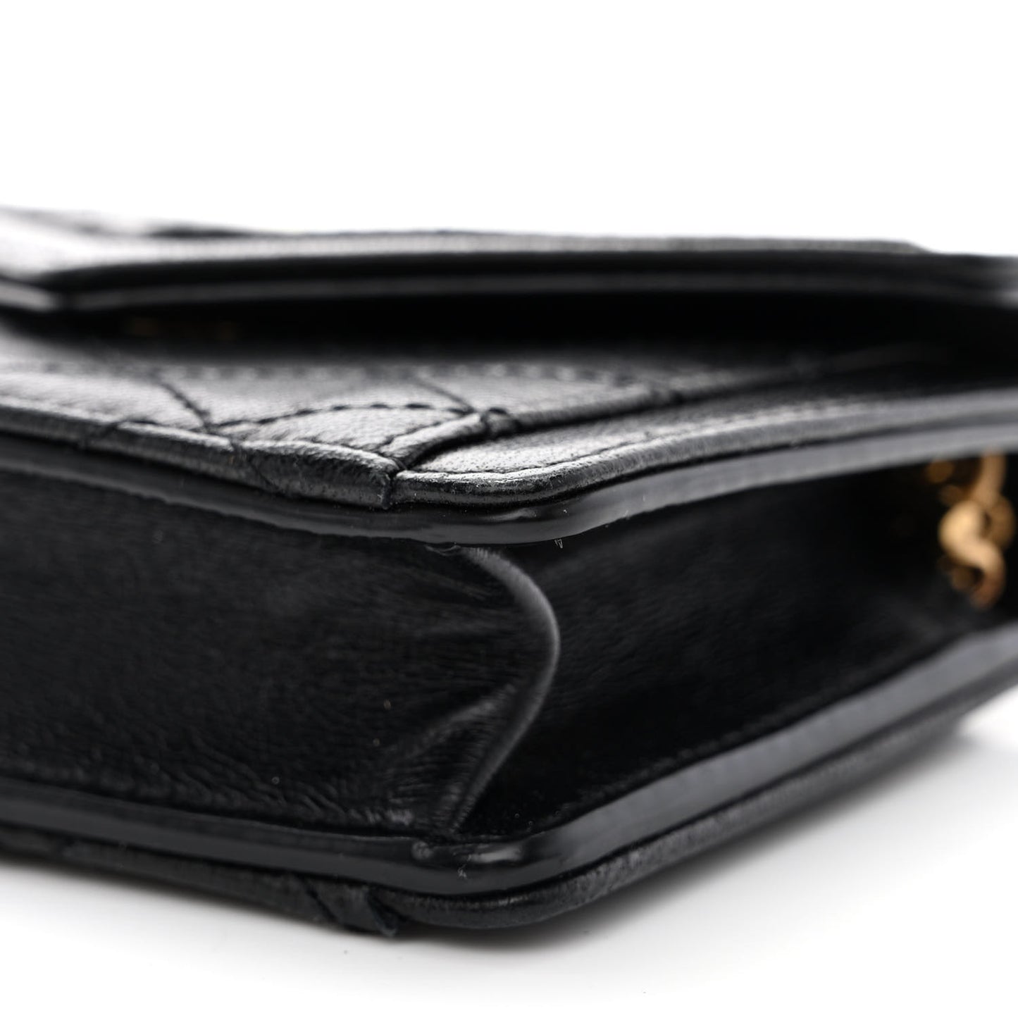 Lambskin Quilted Micro Gaby Bag Black