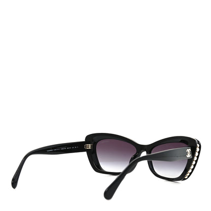 Chanel Acetate Pearl Cat Eye CC Sunglasses 5481-H-A Black 4 of 7