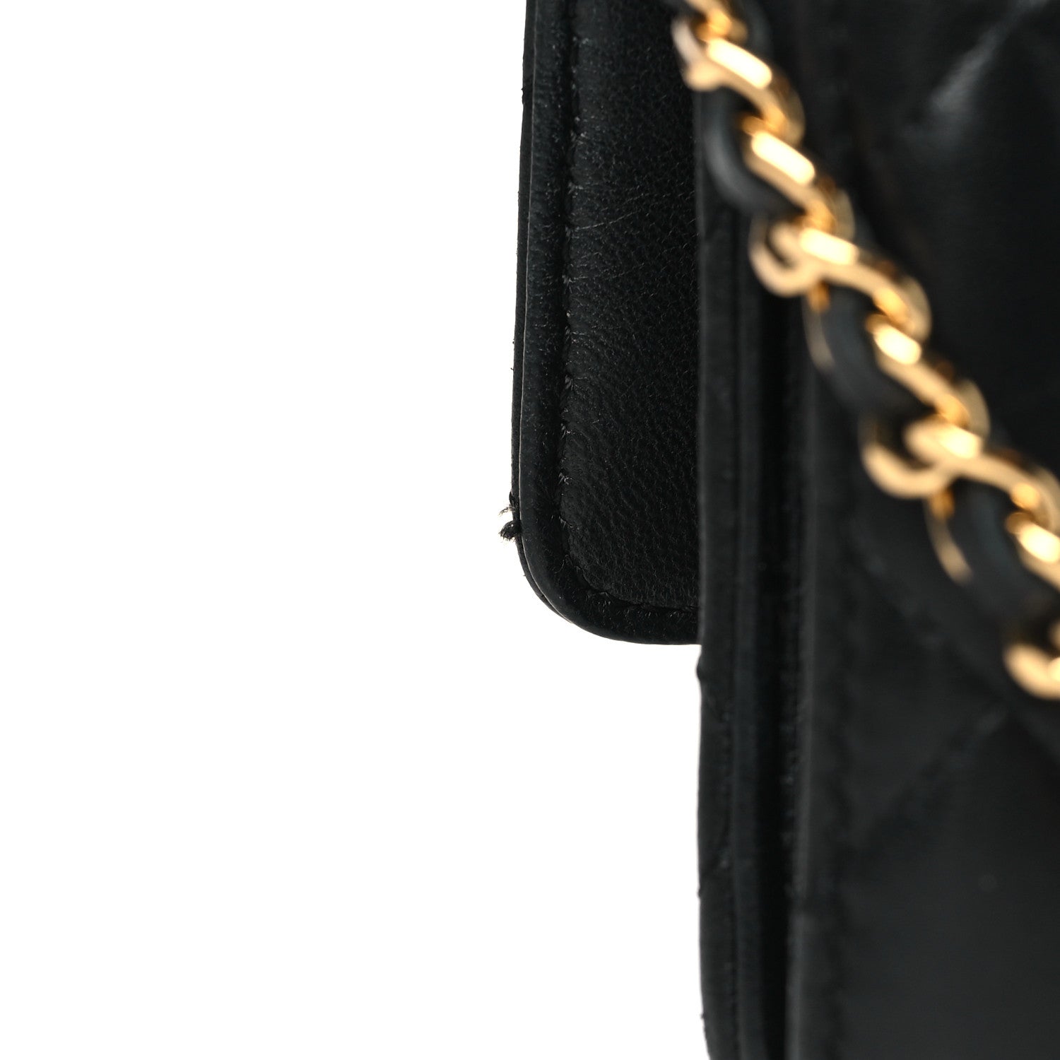 Chanel Lambskin Quilted Wallet On Chain WOC Black 12 of 14