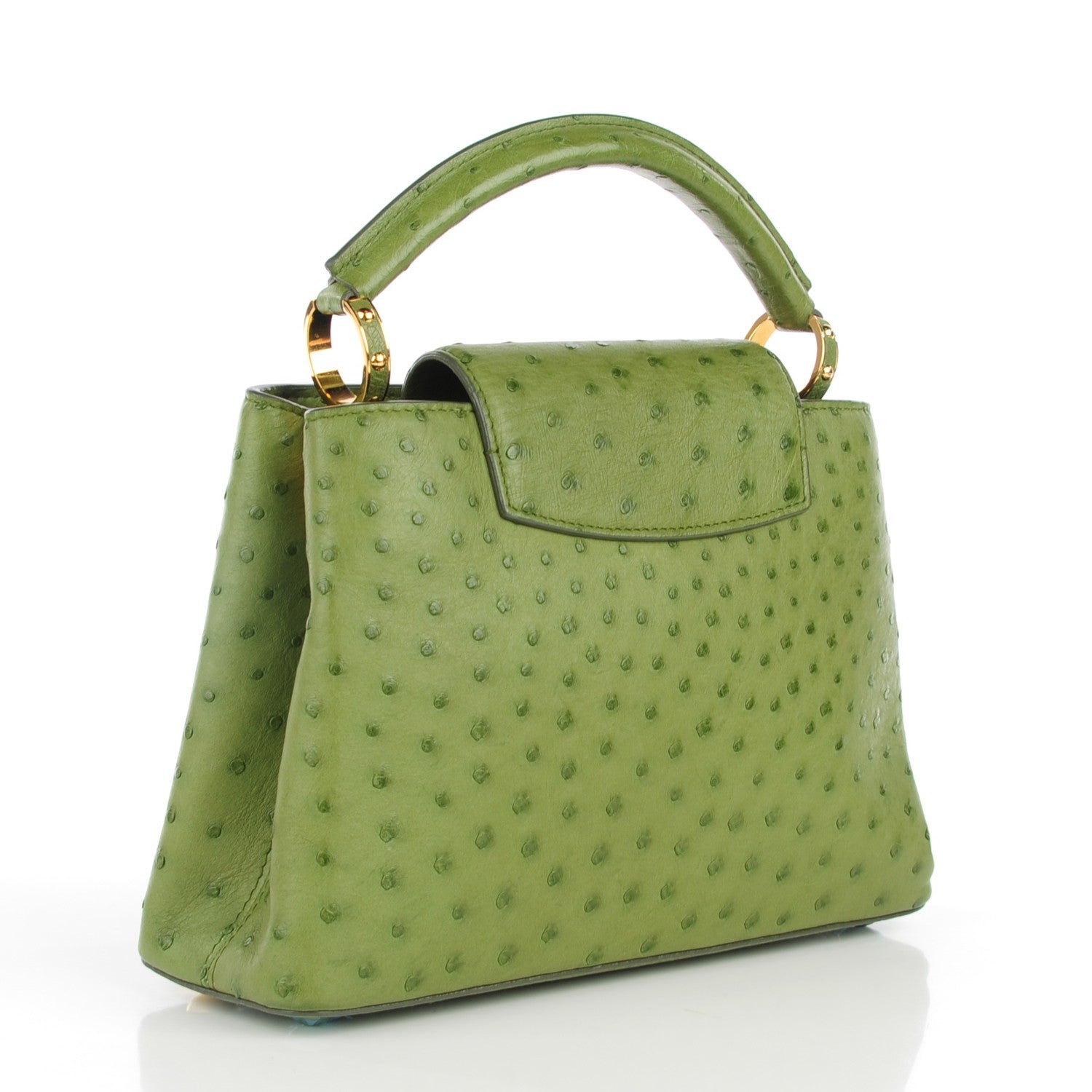 Louis Vuitton Ostrich Capucines BB Kiwi 3 of 8