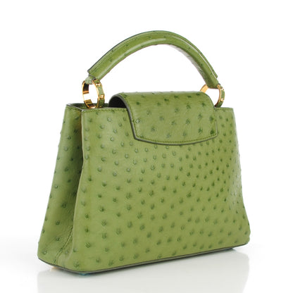 Louis Vuitton Ostrich Capucines BB Kiwi 3 of 8