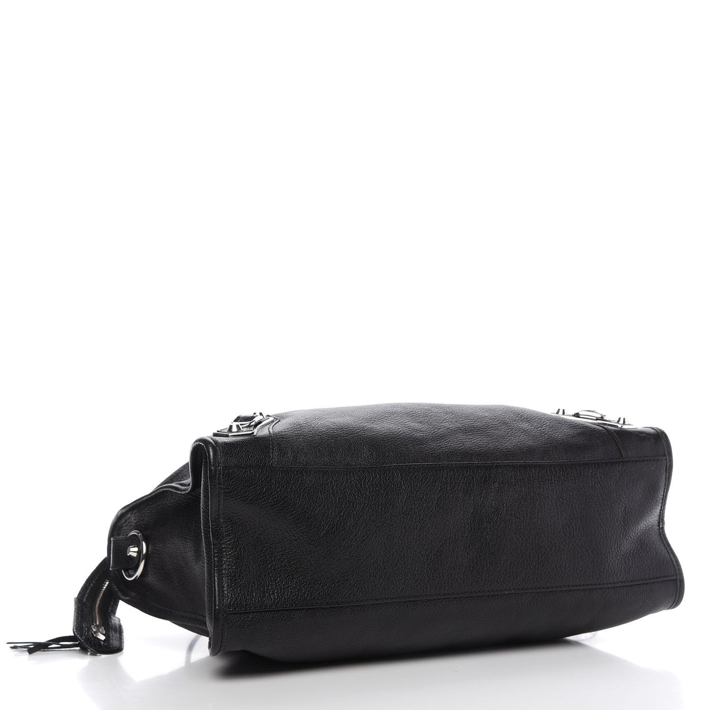 Chevre Silver Metallic Edge Hardware City Black