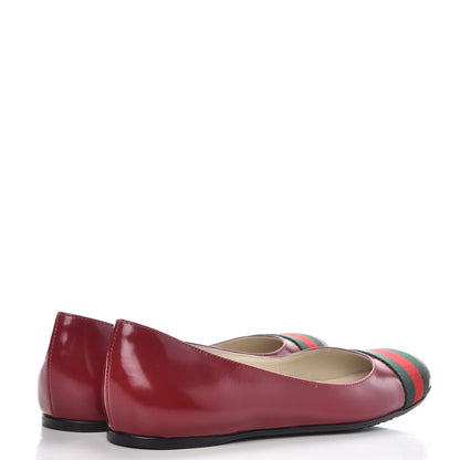 Gucci Calfskin Web Ballerina Flats 36 Red 14 of 20
