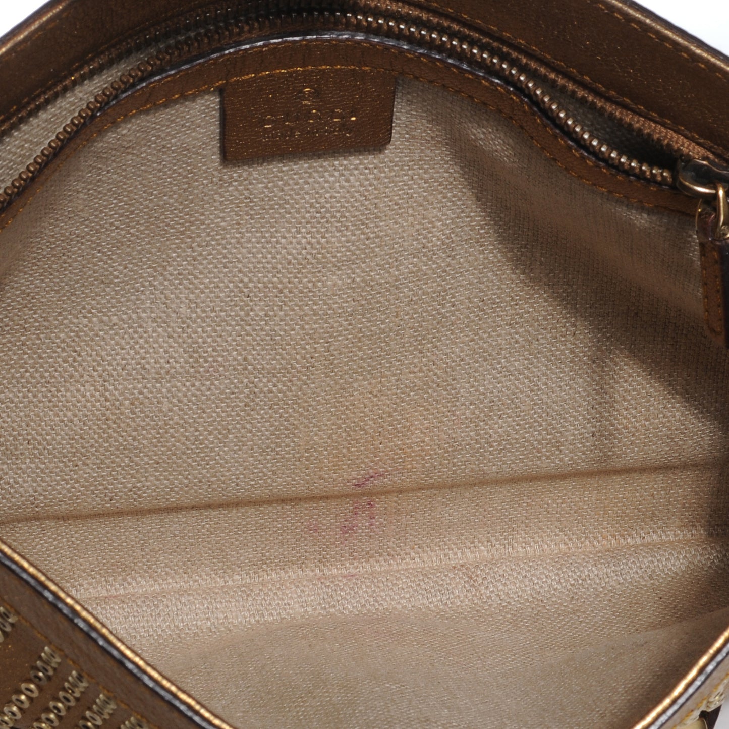 Leather Studded Pelham Flap Bag Gold