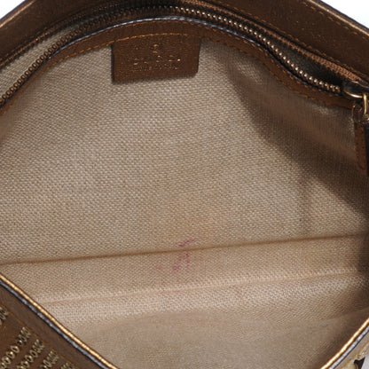 Gucci Leather Studded Pelham Flap Bag Gold 5 of 7
