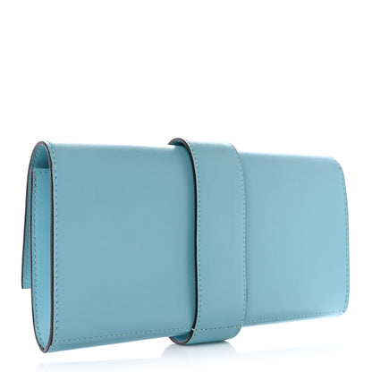 Hermes Tadelakt Medor 23 Clutch Bleu Atoll 3 of 12