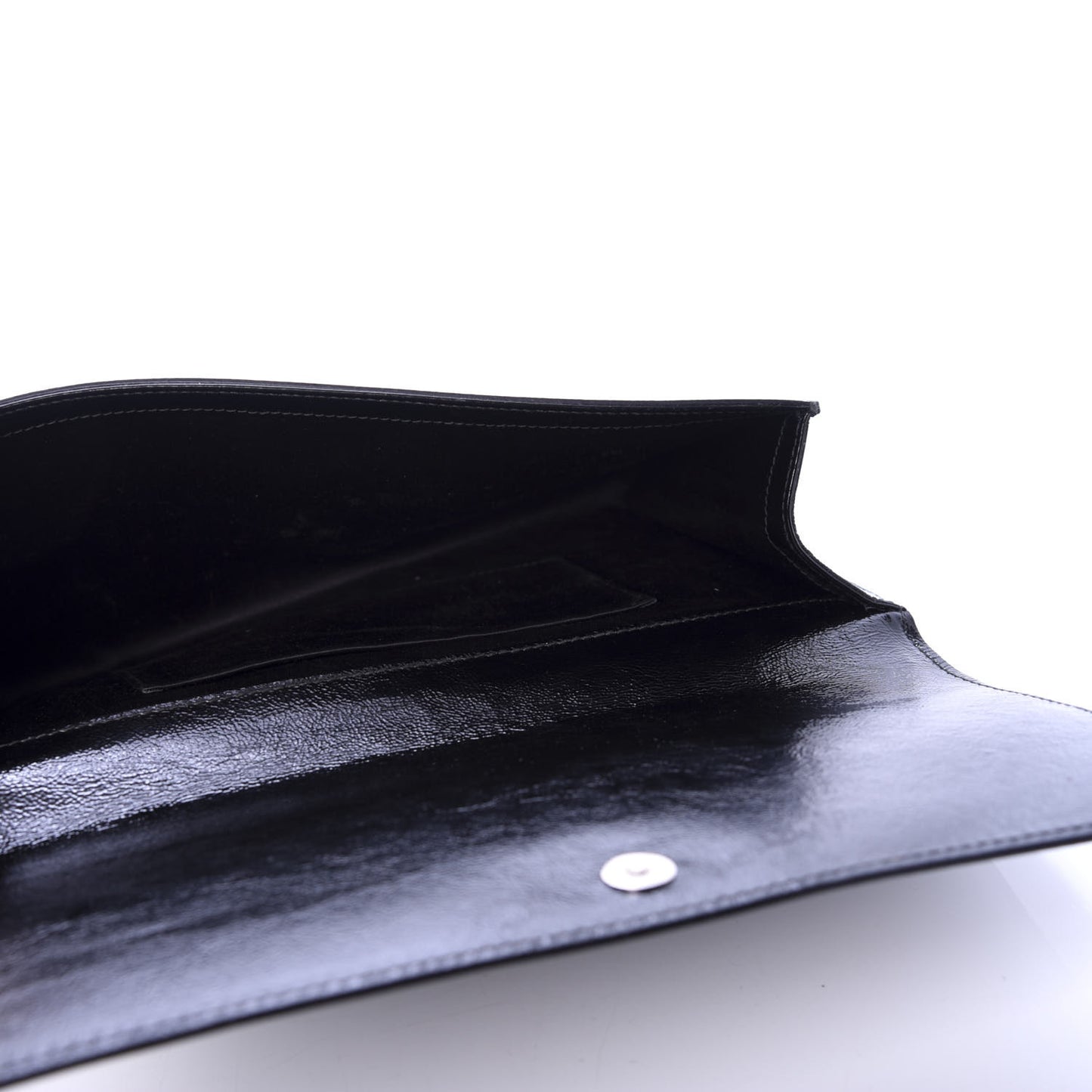Textured Patent Monogram Small Belle De Jour Clutch Black
