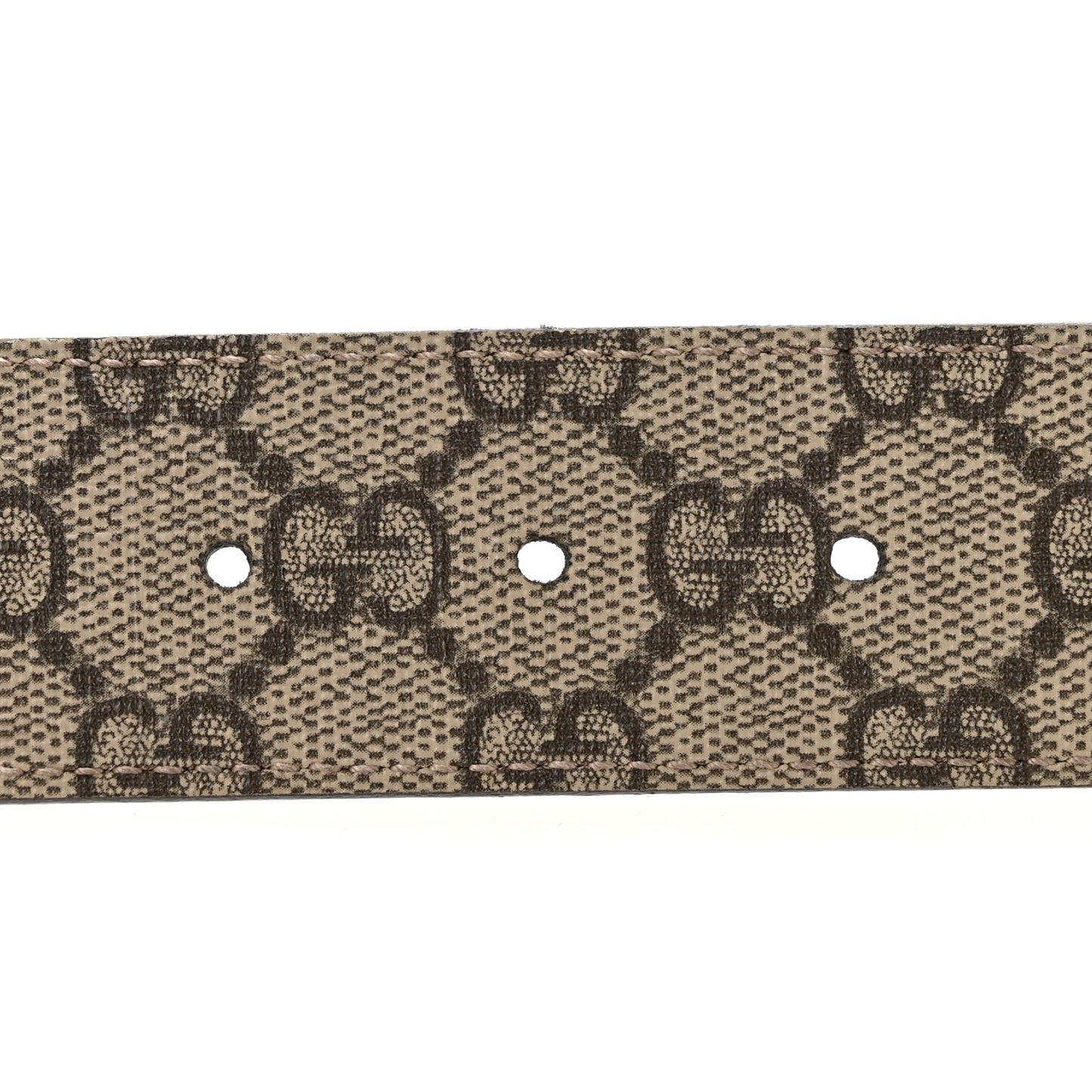 GG Supreme Monogram Selleria Calfskin Interlocking G Reversible 37mm Belt 90 36 Beige Ebony Black