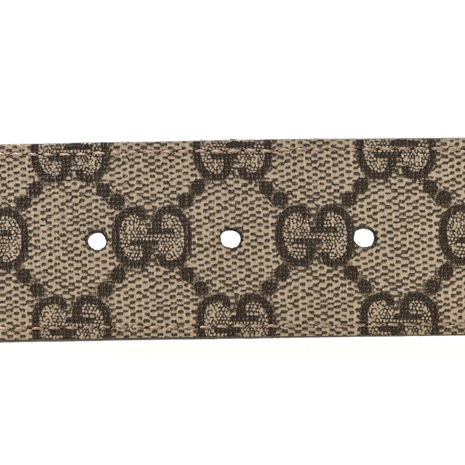 Gucci GG Supreme Monogram Selleria Calfskin Interlocking G Reversible 37mm Belt 90 36 Beige Ebony Black 3 of 8