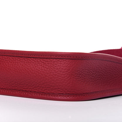 Hermes Taurillon Clemence Evelyne TPM Rouge Grenat 7 of 9