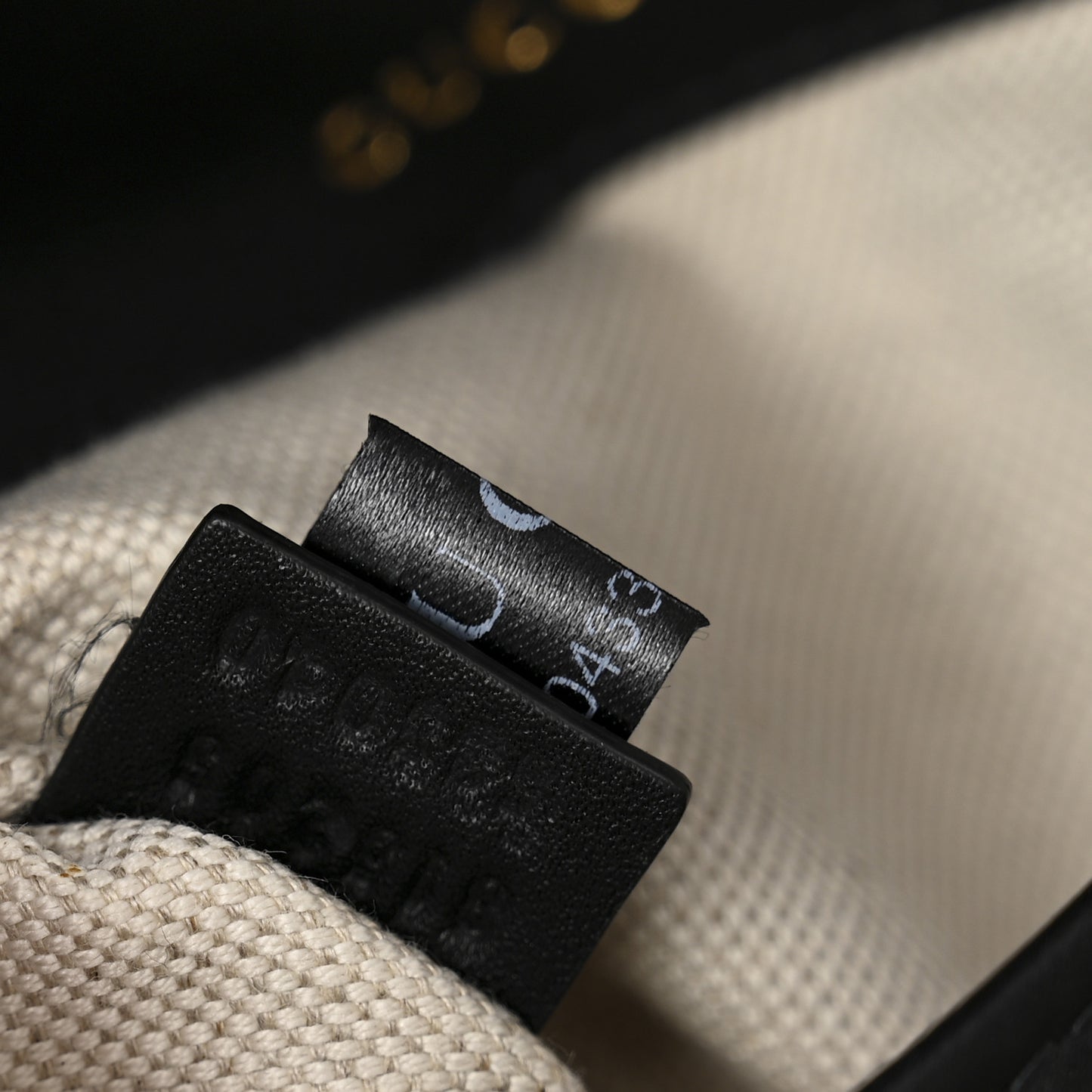 GG Supreme Monogram Horsebit 1955 Soft Small Shoulder Bag Beige Black