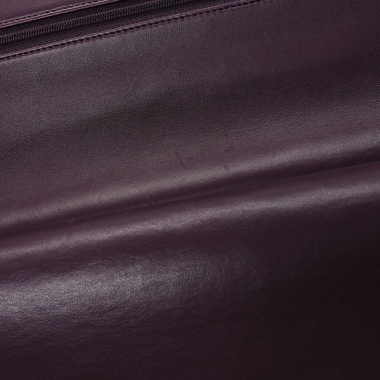Lambskin Quilted Jumbo Double Flap Dark Purple