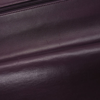 Chanel Lambskin Quilted Jumbo Double Flap Dark Purple 12 of 12