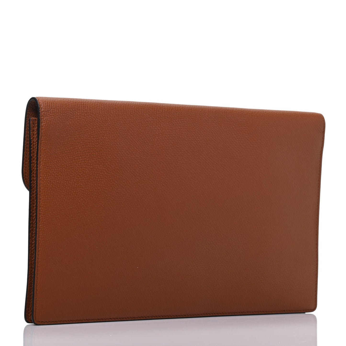 Grainy Calfskin VSling Clutch Tan