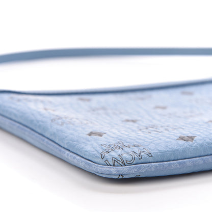 MCM Visetos Anya Shopper Tote Pouch Blue 7 of 8