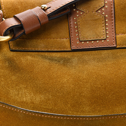 Chloe Suede Medium Lexa Shoulder Bag Mustard Brown 17 of 17