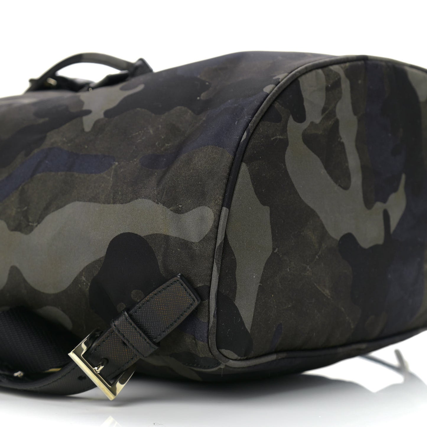 Tessuto Nylon Camouflage Print Backpack Fumo