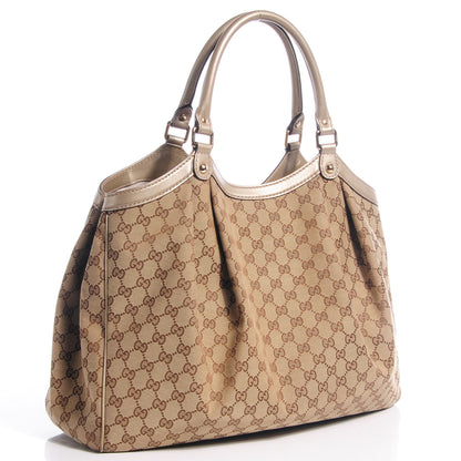Gucci Monogram Large Sukey Tote Beige Champagne 3 of 8