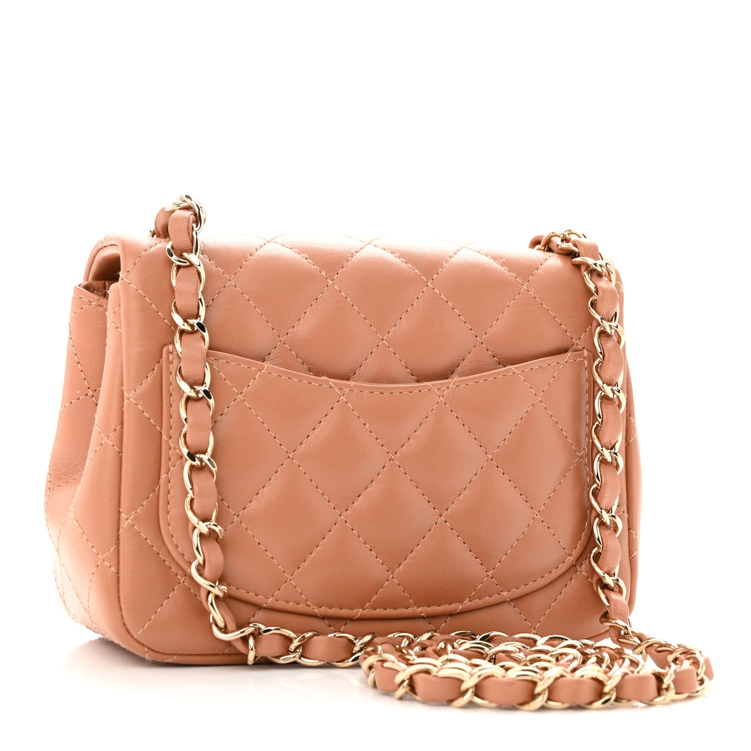 Chanel Lambskin Quilted Mini Square Flap Brown 3 of 10