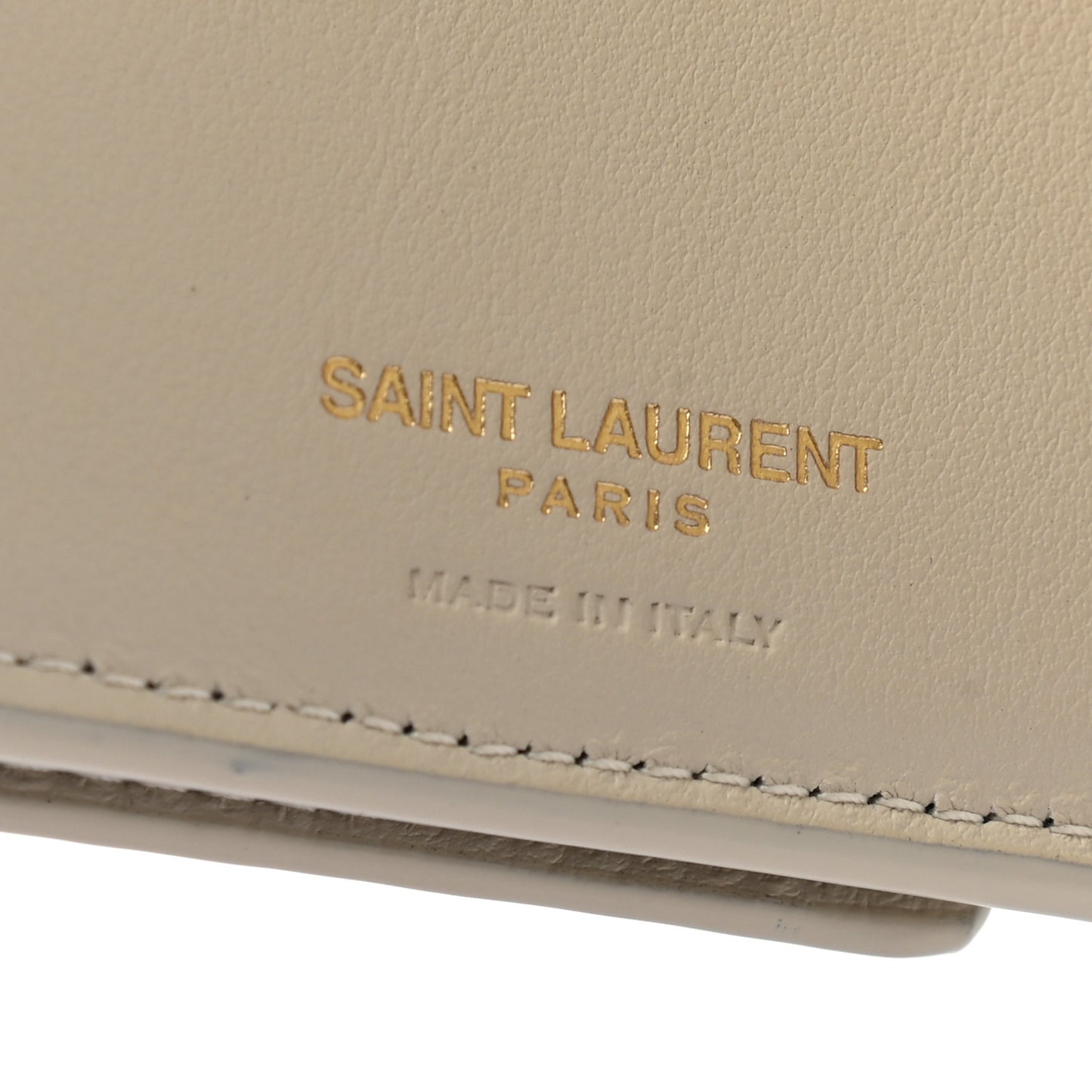 Shiny Calfskin Crocodile Embossed Monogram Uptown Compact Wallet White Vintage