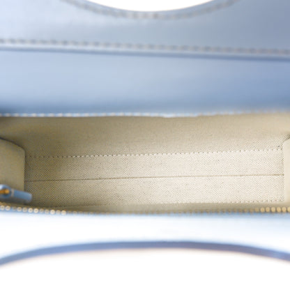 Burberry Canvas Smooth Calfskin Two Tone Mini Pocket Bag Natural Pale Blue 5 of 8