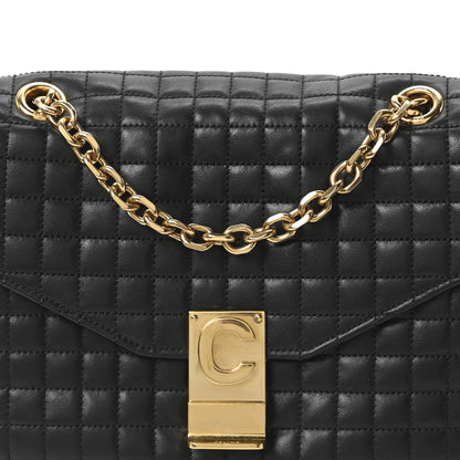 Celine Calfskin Quilted Medium C Bag Black 8 of 10