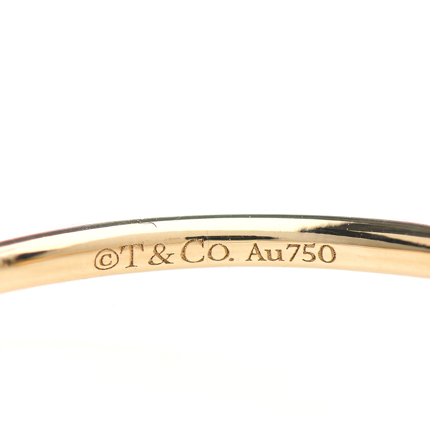 18K Yellow Gold Diamond T Wire Ring 63 10.5