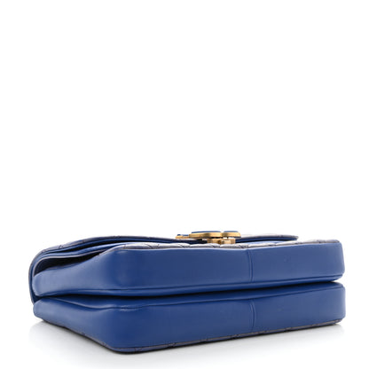 Chanel Metallic Calfskin Quilted Large CC Chic Flap Blue 4 of 9
