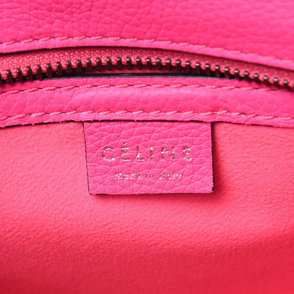 Celine Drummed Calfskin Nano Luggage Fluo Pink 6 of 10